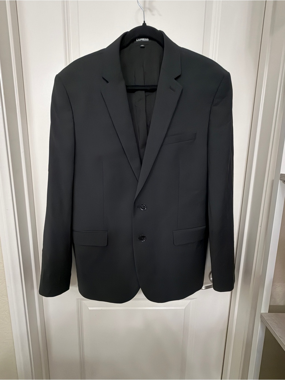 Express Men’s Black Two-Button Suit Jacket - Extra Slim 42S